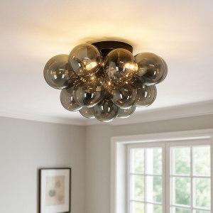 Plafonnier gris design, Cyril