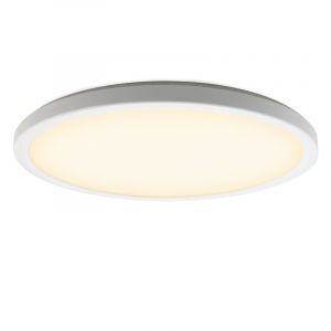 Lampe plafond blanche en plastique, Shona, 22W, 3000K LED, gradable en 3 étapes