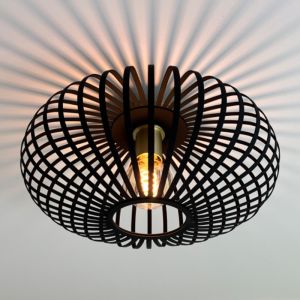 Lampe plafond dorée industrielle, Lieve