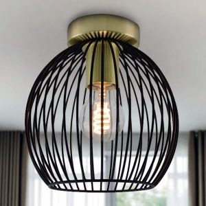 Lampe plafond dorée industrielle, Wiro