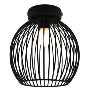 Plafonnier salle de bain noir industriel, Wiro, IP44
