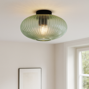 Lampe plafond verte design, Charlois