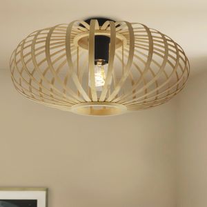 Lampe plafond en bambou marronne, Lieve