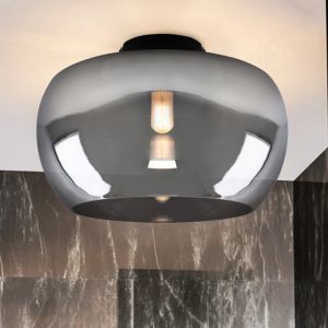 Plafonnier salle de bain gris design, Vidro, IP44