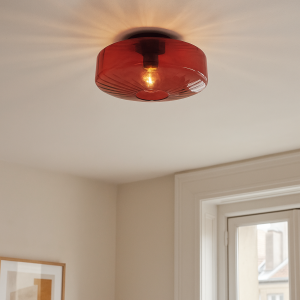 Plafonnier rouge design, Sevda