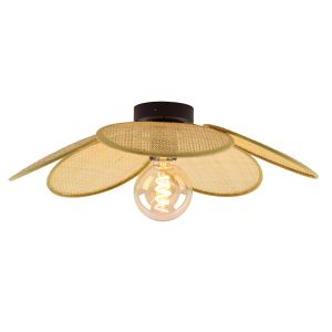 Plafonnier en rotin marron, Rowen