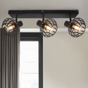 Spot plafond noir industriel, Lieve