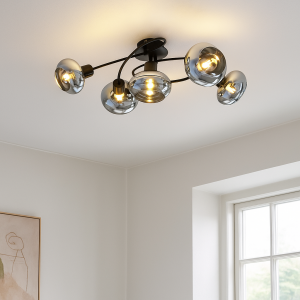 Plafonnier noir design, Skip