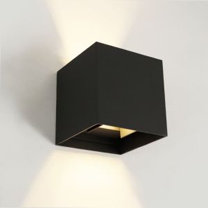 Applique up and down noire moderne, Dion, 6W, 2700K LED, IP65