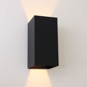 Applique extérieur avec capteur crépusculaire noire moderne, Dion, IP65