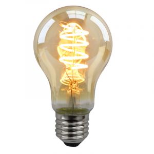 Dimmable E27 ampoule LED, Tuelo, A60, 4w, ambre verre, 2200K