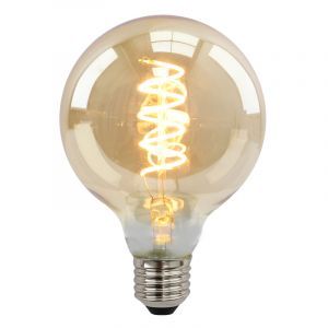 Dimmable E27 ampoule LED, Tuelo, G95, 4w, ambre verre, 2200K