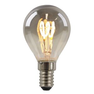 Olucia ampoule filament E14 gradable Tuelo, gris, P45, 4W, 2200K