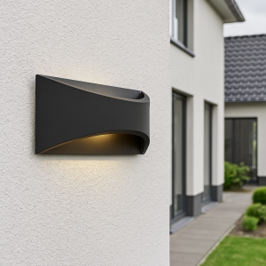 Luminaire extérieur noir moderne, Thuy, 6W, 3000K LED, IP65