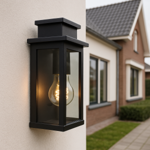 Luminaire extérieur noir moderne, Jesca, IP44