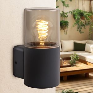 Luminaire extérieur noir moderne, Sanel, IP44