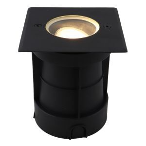 Spot encastré extérieur noir en aluminium, Catamarca, IP65, faisceau lumineux orientable