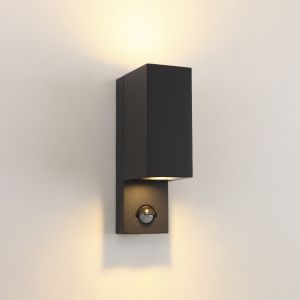 Applique extérieur avec détecteur de mouvement noire moderne, Corella, IP54
