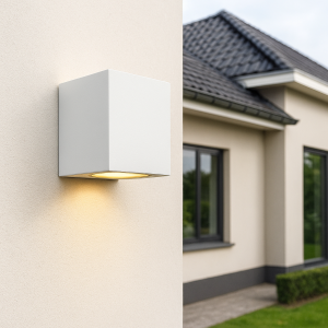 Luminaire extérieur blanc en aluminium, Corella, IP44
