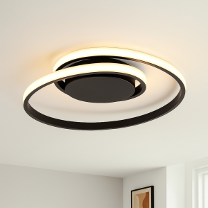 Plafonnier noir moderne, Levy