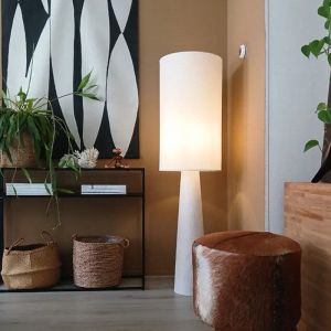 Lampadaire beige moderne, Timmy, avec interrupteur