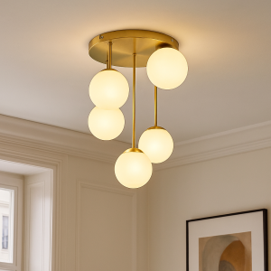 Plafonnier laiton design, Stacy