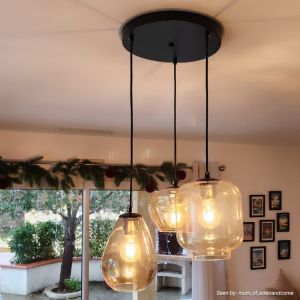 Suspension ambre moderne, Caia