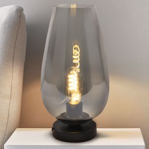 Lampe de table grise design, Andy, avec interrupteur