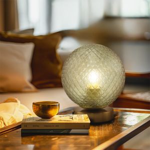 Lampe de table verte rétro, Johnson, avec interrupteur