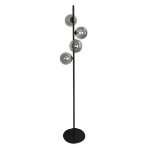 Lampadaire gris design, Remo, avec interrupteur