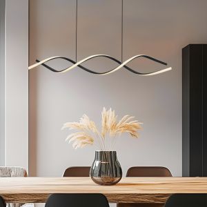 Suspension noire design, Kuno, 45W, 3000K LED, gradable en 3 étapes