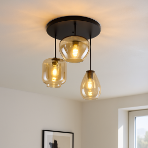 Plafonnier ambre moderne, Caia