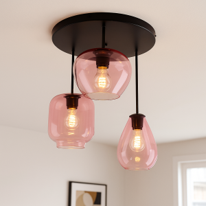 Plafonnier rose moderne, Caia