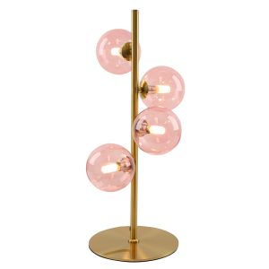 Lampe de table rose design, Remo, avec interrupteur