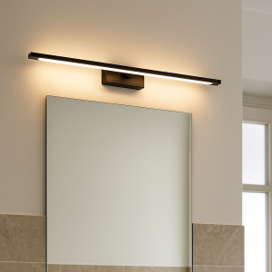 Éclairage miroir noir moderne, Steffy, 8W, 3000K LED, IP44