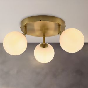 Plafonnier salle de bain blanc moderne, Amer, IP44