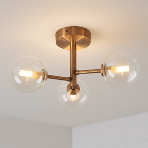 Plafonnier cuivre moderne, Amer, IP44