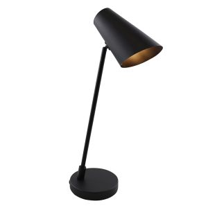 Lampe de table noire moderne, Taro, avec interrupteur
