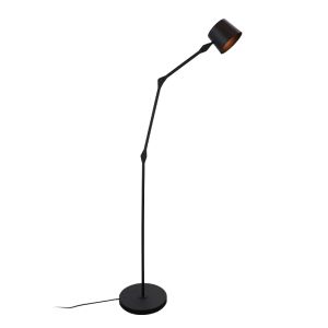 Lampadaire noir moderne, Rinke, avec interrupteur