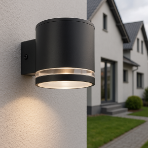 Applique solaire extérieur noire moderne, Tommy, 1W, 2700K LED, IP54