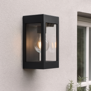 Applique solaire extérieur noire en plastique, Henk, IP65