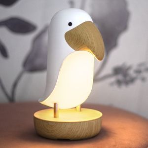 Veilleuse pour enfants blanche en plastique, Toucan, 0,54W, 3000K LED