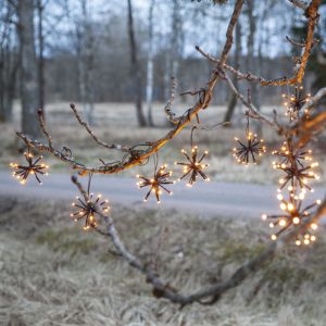 Lumière de Noël noire en plastique, 3,1W, 2200K LED, IP44