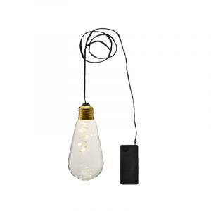 Ampoule Edison transparente, sur pile