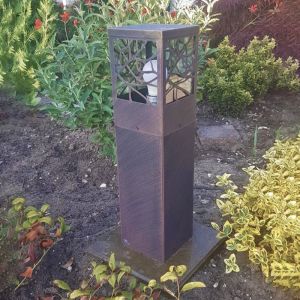 Luminaire extérieur couleur rouille rustique, Teske, IP44
