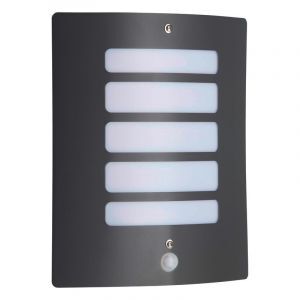 Applique extérieur avec détecteur de mouvement anthracite en métal, Alea, IP44