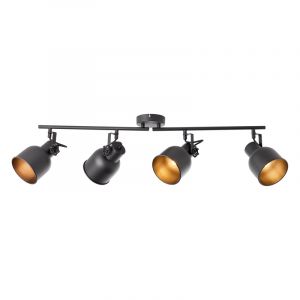 Spot plafond noir industriel, Shiva