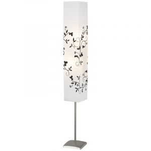 Lampadaire en papier blanc, Octavio, avec interrupteur