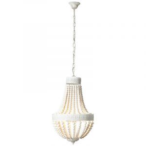 Suspension en bois blanche, Nikki