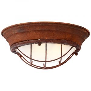 Lampe plafond couleur rouille industrielle, Aoife